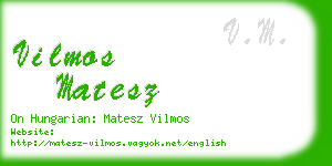 vilmos matesz business card